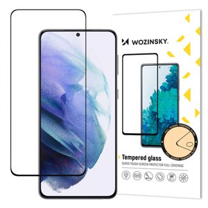 Wozinsky Celoplošně lepené temperované tvrzené sklo 9H na Samsung Galaxy S21 5G black