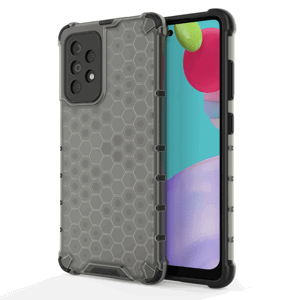 Honeycomb pancéřové pouzdro se silikonovým rámem pro Samsung Galaxy A52 black