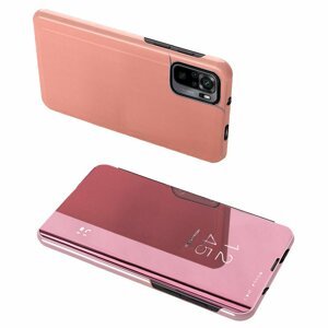 Knížkové pouzdro na Xiaomi Redmi Note 10 PRO s průhlednou přední stranou pink