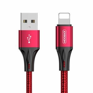 Joyroom S-1530N1 odolný nylonem opletený kabel USB / Lightning 3A 1,5m red