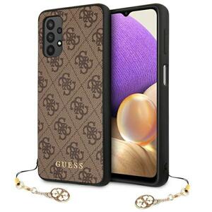 Guess GUHCA325GF4GBR hard silikonové pouzdro Samsung Galaxy A32 4G brown 4G Charms Collection