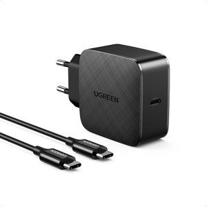 Ugreen CD217 GaN rychlonabíječka USB-C PD 65W s kabelem USB-C 2m Black