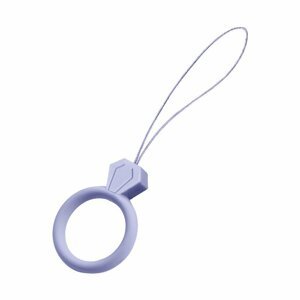 Silikonový kroužek držák na mobil diamant light violet