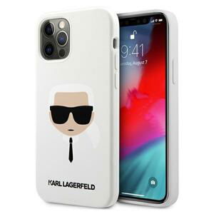 Karl Lagerfeld KLHCP12MSLKHWH hard silikonové pouzdro iPhone 12 / 12 Pro 6,1" white silicone Karl`s head
