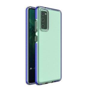 Spring silikonové pouzdro s barevným lemem na Samsung Galaxy A02s Dark blue