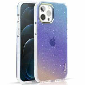 Kingxbar Ombre Series silikonové pouzdro na iPhone 12 / iPhone 12 Pro 6.1" Blue & purple