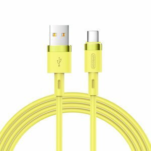 Joyroom S-1224N2 odolný silikonový kabel USB / USB-C 2,4A 1,2m yellow