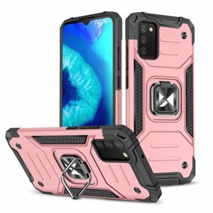 Wozinsky Hybrid pancéřové pouzdro s kroužkem na Samsung Galaxy A02s pink