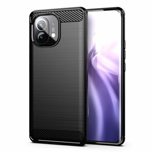 Carbon silikonové pouzdro na Xiaomi Mi 11 black