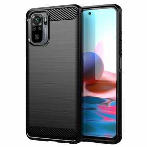 Carbon silikonové pouzdro na Xiaomi Redmi Note 10 5G / M3 Pro black