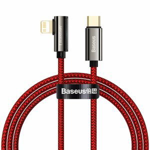 Baseus Legend extra odolný nylonem opletený kabel USB-C / Lightning 20W PD 1m red