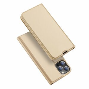 DUX DUCIS Skin knížkové pouzdro na iPhone 13 Pro 6.1" gold