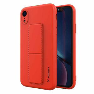 Wozinsky Flexibilní silikonové pouzdro se stojánkem na iPhone XR red