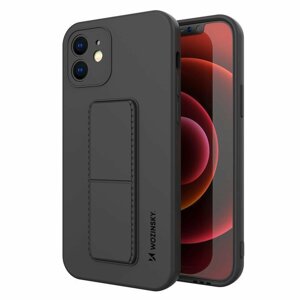 Wozinsky Flexibilní silikonové pouzdro se stojánkem na iPhone XS Max black