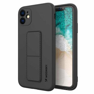 Wozinsky Flexibilní silikonové pouzdro se stojánkem na iPhone 11 Pro black