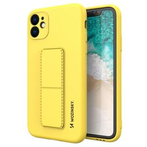 Wozinsky Flexibilní silikonové pouzdro se stojánkem na iPhone 12 6.1" yellow