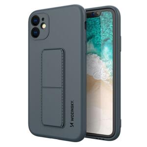 Wozinsky Flexibilní silikonové pouzdro se stojánkem na iPhone 12 Pro 6.1" navy blue