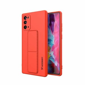 Wozinsky Flexibilní silikonové pouzdro se stojánkem na Samsung Galaxy NOTE 20 red