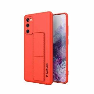 Wozinsky Flexibilní silikonové pouzdro se stojánkem na Samsung Galaxy S20 FE 5G red