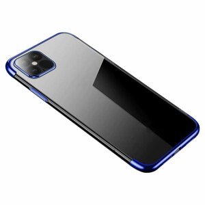 Color Electroplating silikonové pouzdro na Samsung Galaxy S21 Ultra 5G blue