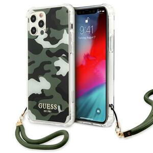 Guess GUHCP12MKSARKA hard silikonové pouzdro iPhone 12 / 12 Pro 6.1" khaki Camo Collection