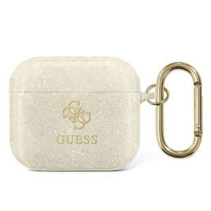 Guess GUA3UCG4GD pouzdro na Airpods 3. Generace gold Glitter Collection