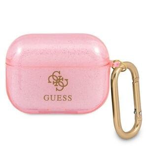 Guess GUAPUCG4GP pouzdro na Airpods PRO pink Glitter Collection