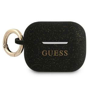 Guess GUAPSGGEK pouzdro na Airpods PRO black Silicone Glitter