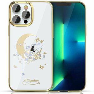 Kingxbar Moon Series pouzdro na iPhone 13 Pro MAX 6.7" flower-gold