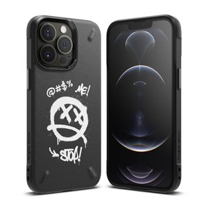 Ringke Onyx Design silikonové pouzdro na iPhone 13 Pro 6.1" Black (graffiti)