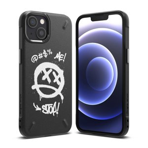 Ringke Onyx Design silikonové pouzdro na iPhone 13 6.1" Black (graffiti)