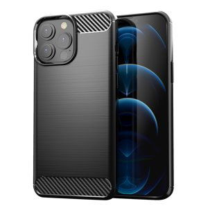 Carbon silikonové pouzdro na iPhone 13 Pro MAX 6.7" black