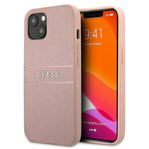 Guess GUHCP13SPSASBPI hybrid silikonové pouzdro iPhone iPhone 13 Mini 5.4" pink Saffiano Stripe