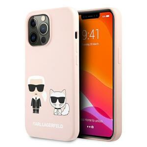 Karl Lagerfeld KLHCP13LSSKCI hard silikonové pouzdro iPhone 13 / 13 Pro 6.1" light pink Silicone Karl & Choupette