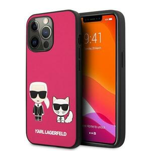 Karl Lagerfeld KLHCP13XPCUSKCP hard silikonové pouzdro iPhone 13 Pro MAX 6.7" fushia Ikonik Karl & Choupette