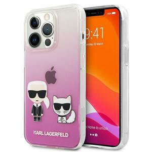 Karl Lagerfeld KLHCP13LCKTRP hard silikonové pouzdro iPhone 13 / 13 Pro 6.1" pink Karl & Choupette