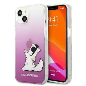 Karl Lagerfeld KLHCP13MCFNRCPI hard silikonové pouzdro iPhone 13 6.1" pink Choupette Fun