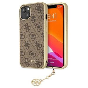 Guess GUHCP13MGF4GBR hard silikonové pouzdro iPhone 13 6.1" brown 4G Charms Collection