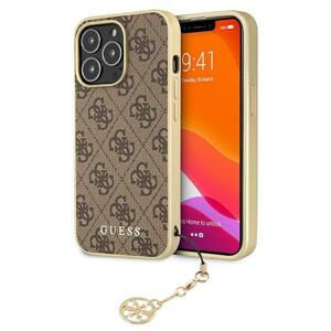 Guess GUHCP13XGF4GBR hard silikonové pouzdro iPhone 13 Pro MAX 6.7" brown 4G Charms Collection