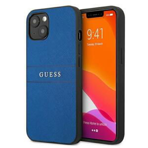 Guess GUHCP13MPSASBBL hybrid silikonové pouzdro iPhone 13 6.1" blue Saffiano Strap