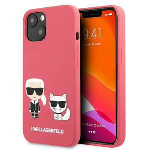 Karl Lagerfeld KLHCP13SSSKCP hard silikonové pouzdro iPhone 13 Mini 5.4" pink Silicone Karl & Choupette