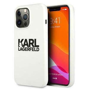 Karl Lagerfeld KLHCP13XSLKLWH hard silikonové pouzdro iPhone 13 Pro MAX 6.7" white Silicone Stack Logo