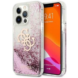 Guess GUHCP13LLG4GPI hard silikonové pouzdro iPhone 13 / 13 Pro 6.1" pink 4G Big Liquid Glitter