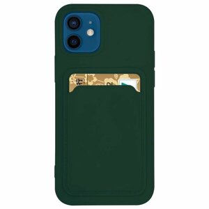 Silikonové pouzdro s kapsou na Xiaomi Redmi NOTE 10 5G / M3 Pro dark green