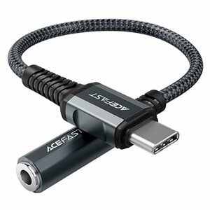 Acefast C1-07 USB-C / 3.5 jack audio kabel 18cm Deep space gray 
