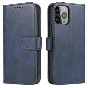 Magnet Case elegantní knížkové pouzdro na iPhone 13 Pro 6.1" blue