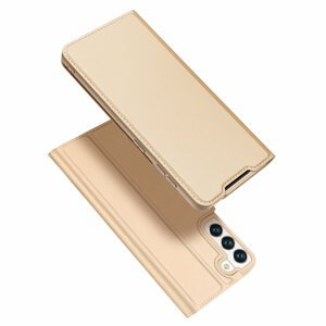 DUX DUCIS Skin knížkové pouzdro na Samsung Galaxy S22 5G gold