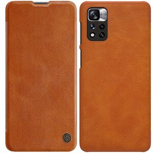 Nillkin Qin knížkové pouzdro na Xiaomi Redmi Note 11 PRO PLUS Brown