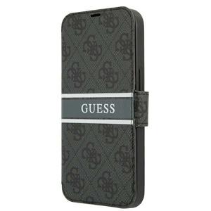 Guess GUBKP13M4GDGR knížkové pouzdro iPhone 13 6.1" grey book 4G Stripe