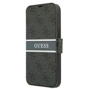 Guess GUBKP13L4GDGR knížkové pouzdro iPhone 13 / 13 Pro 6.1" grey book 4G Stripe